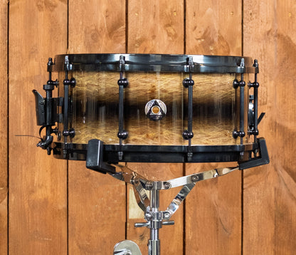 Ex Demo Dixon Black Reverse Burst Silkwood/Maple 14" x 6.5" Snare Drum