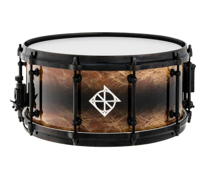 Ex Demo Dixon Black Reverse Burst Silkwood/Maple 14" x 6.5" Snare Drum