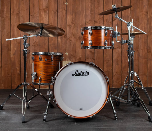 Ex Demo Ludwig Classic Oak 20" 3-Piece Downbeat Shell Pack in Tennessee Whiskey