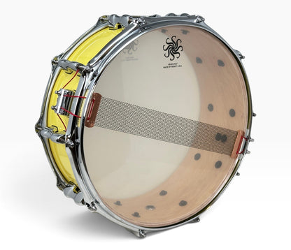 Ex Demo Sakae Evolved 14" x 5.5" Snare Drum in Cheese Cake – resonant head and snare wires