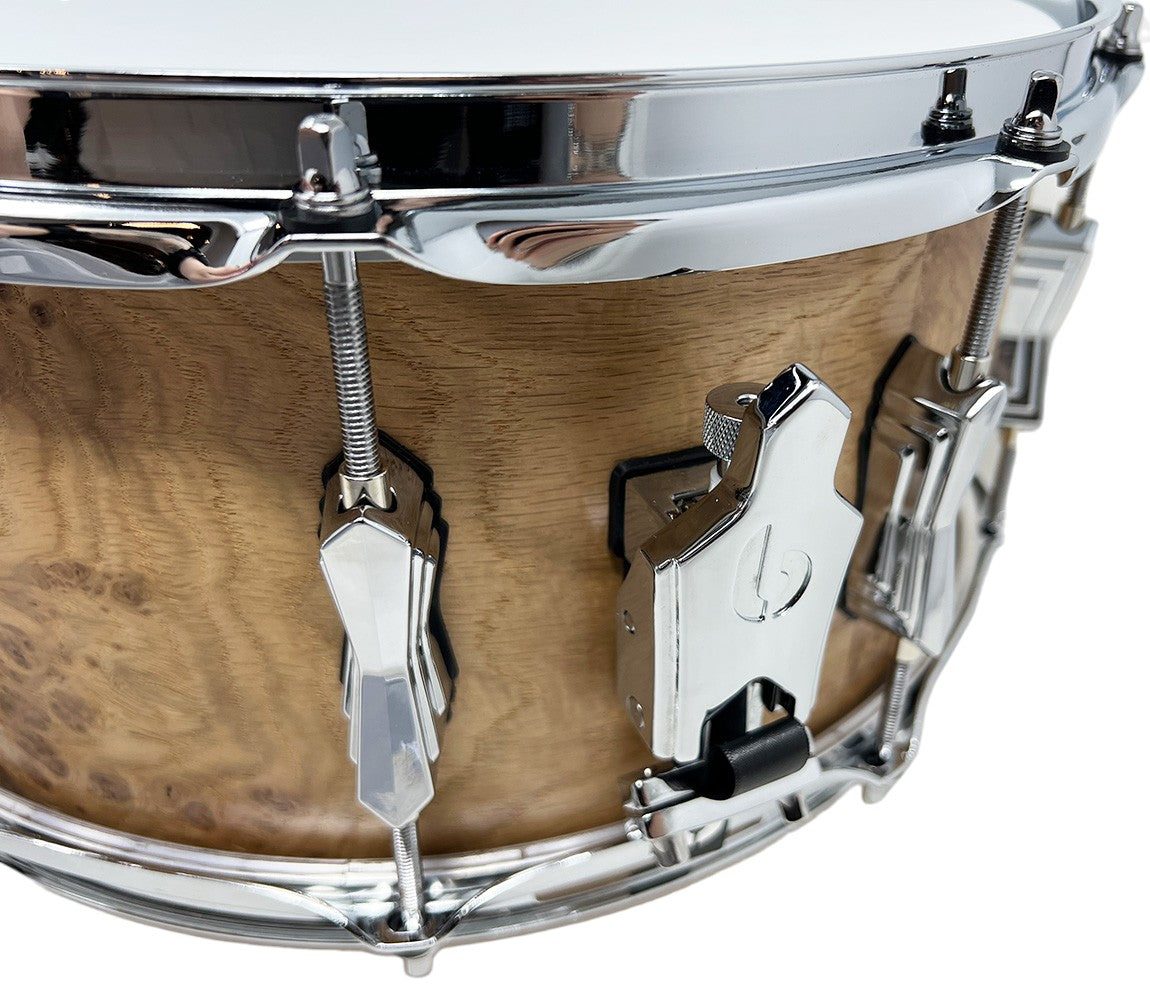 British Drum Co. PURE ULTRA 14" x 6.5" Pippy Oak Snare Drum