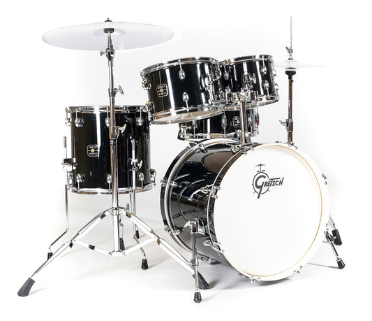 Gretsch Energy 1 20" 5-piece Shell Pack with 4-piece Hardware Pack in Black