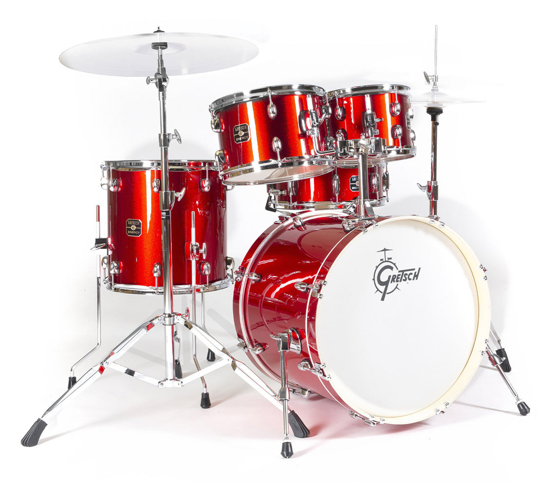 Gretsch Energy 1 20" 5-piece Shell Pack with 4-piece Hardware Pack in Red