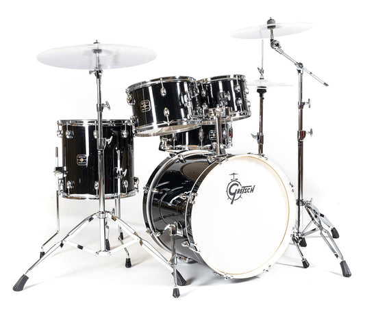 Gretsch Energy 2 20" 5-piece Shell Pack with 5-piece Hardware Pack in Black