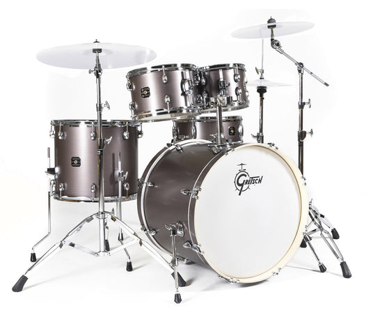 Gretsch Energy 2 20" 5-piece Shell Pack with 5-piece Hardware Pack in Grey Steel