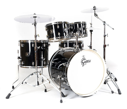 Gretsch Energy 2 22" 5-piece Shell Pack with 5-piece Hardware Pack in Black