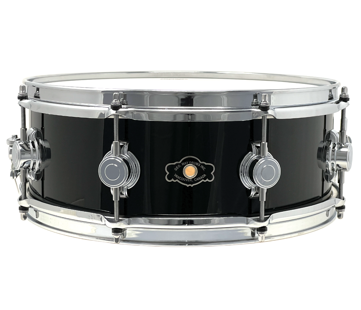 George Way 14" x 5.5" Aristocrat Studio Snare Drum in Black Gloss Lacquer