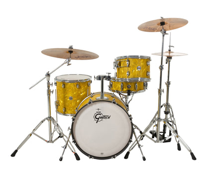 Gretsch Catalina Club 18" 4-Piece Shell Pack in Yellow Satin Flame + Snare Drum