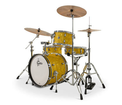 Gretsch Catalina Club 18" 4-Piece Shell Pack in Yellow Satin Flame + Snare Drum