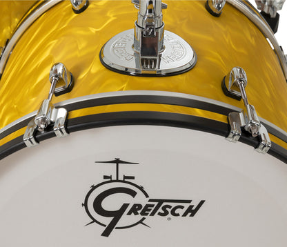 Gretsch Catalina Club 18" 4-Piece Shell Pack in Yellow Satin Flame + Snare Drum