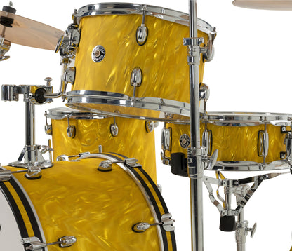 Gretsch Catalina Club 18" 4-Piece Shell Pack in Yellow Satin Flame + Snare Drum
