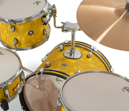 Gretsch Catalina Club 18" 4-Piece Shell Pack in Yellow Satin Flame + Snare Drum