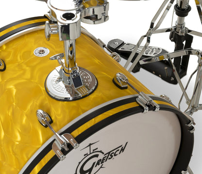 Gretsch Catalina Club 18" 4-Piece Shell Pack in Yellow Satin Flame + Snare Drum