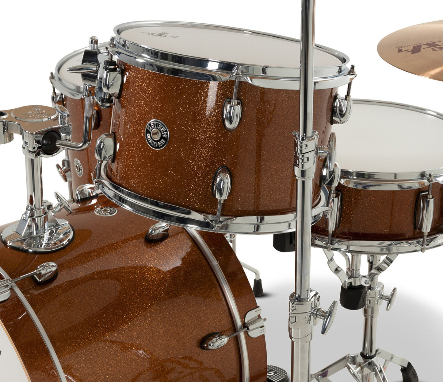 Gretsch Catalina Club 20" 4-Piece Shell Pack in Bronze Sparkle + Snare Drum