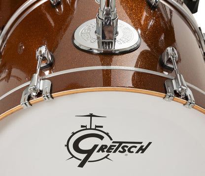 Gretsch Catalina Club 20" 4-Piece Shell Pack in Bronze Sparkle + Snare Drum