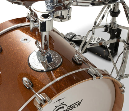 Gretsch Catalina Club 20" 4-Piece Shell Pack in Bronze Sparkle + Snare Drum