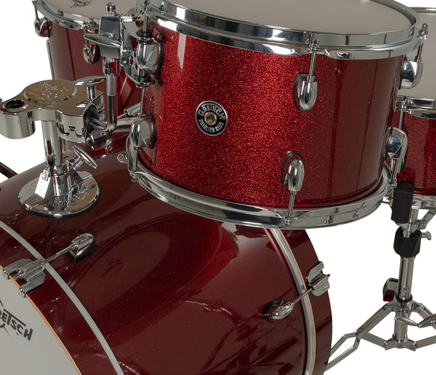 Gretsch Catalina Club 22" 4-Piece Shell Pack in Dark Cherry Sparkle + Snare Drum