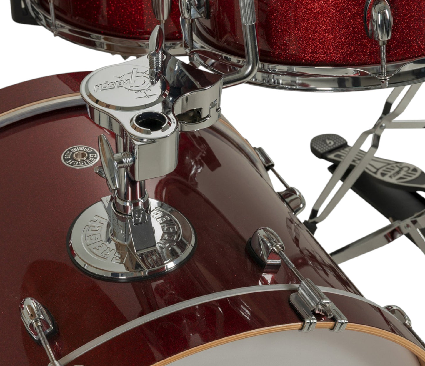 Gretsch Catalina Club 22" 4-Piece Shell Pack in Dark Cherry Sparkle + Snare Drum