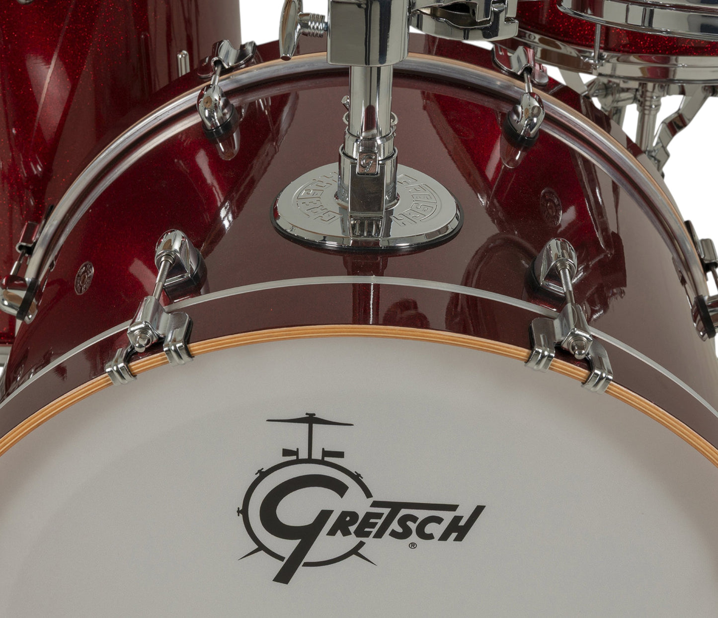 Gretsch Catalina Club 22" 4-Piece Shell Pack in Dark Cherry Sparkle + Snare Drum