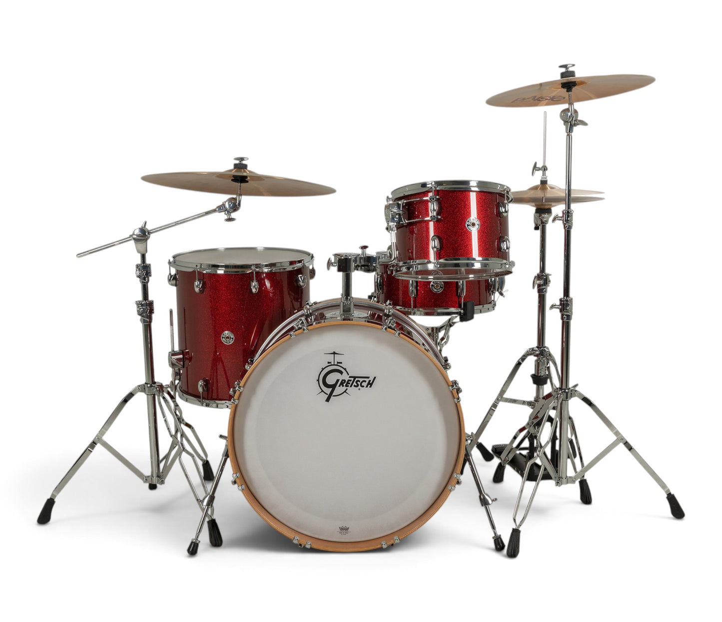 Gretsch Catalina Club 22" 4-Piece Shell Pack in Dark Cherry Sparkle + Snare Drum