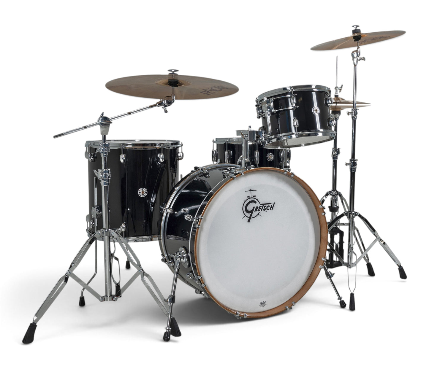 Gretsch Catalina Club 22" 4-Piece Shell Pack in Piano Black + Snare Drum