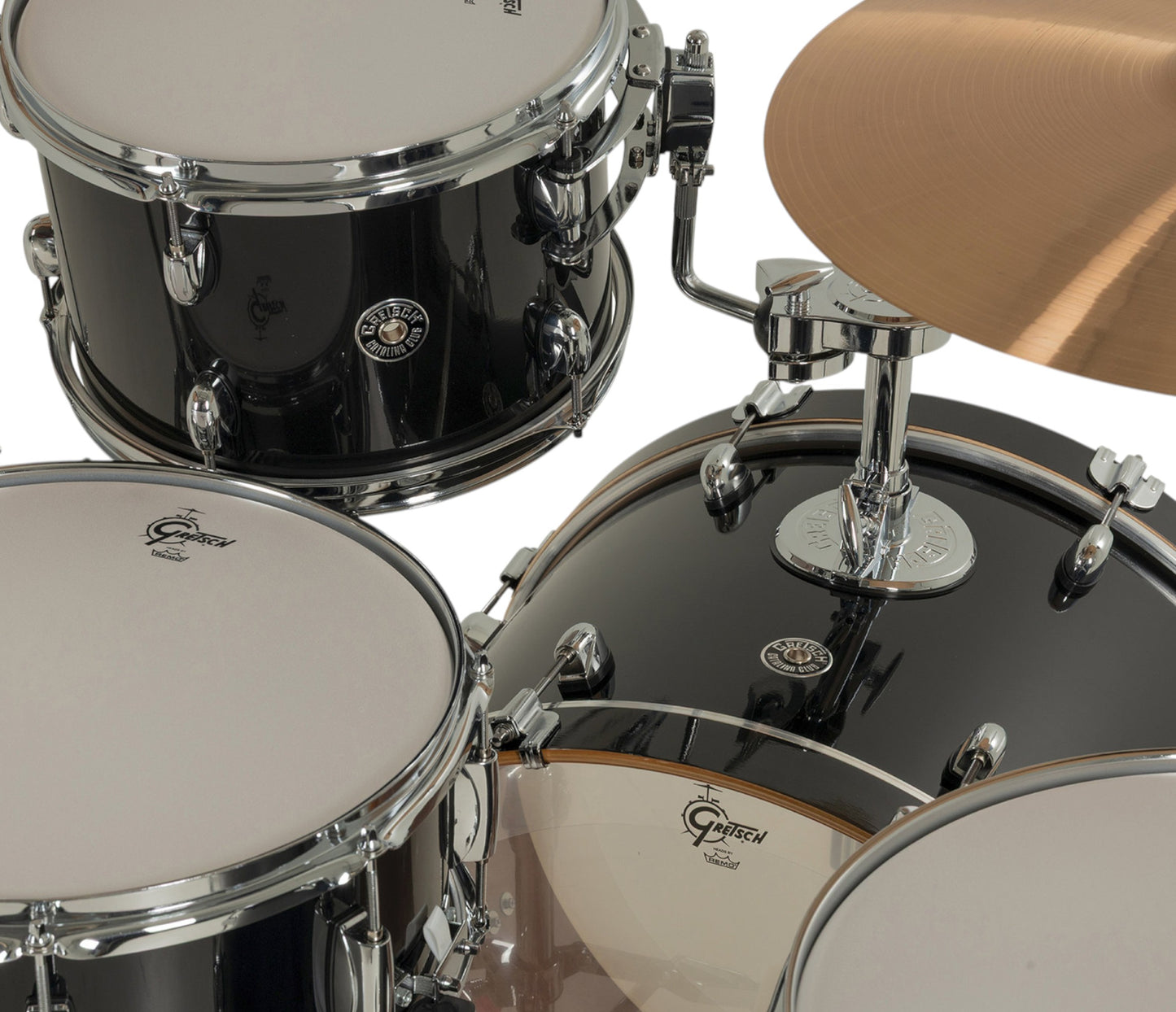 Gretsch Catalina Club 22" 4-Piece Shell Pack in Piano Black + Snare Drum