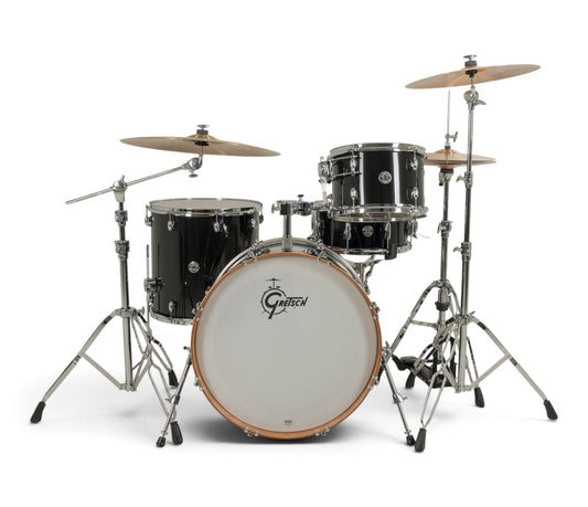 Gretsch Catalina Club 22" 4-Piece Shell Pack in Piano Black + Snare Drum
