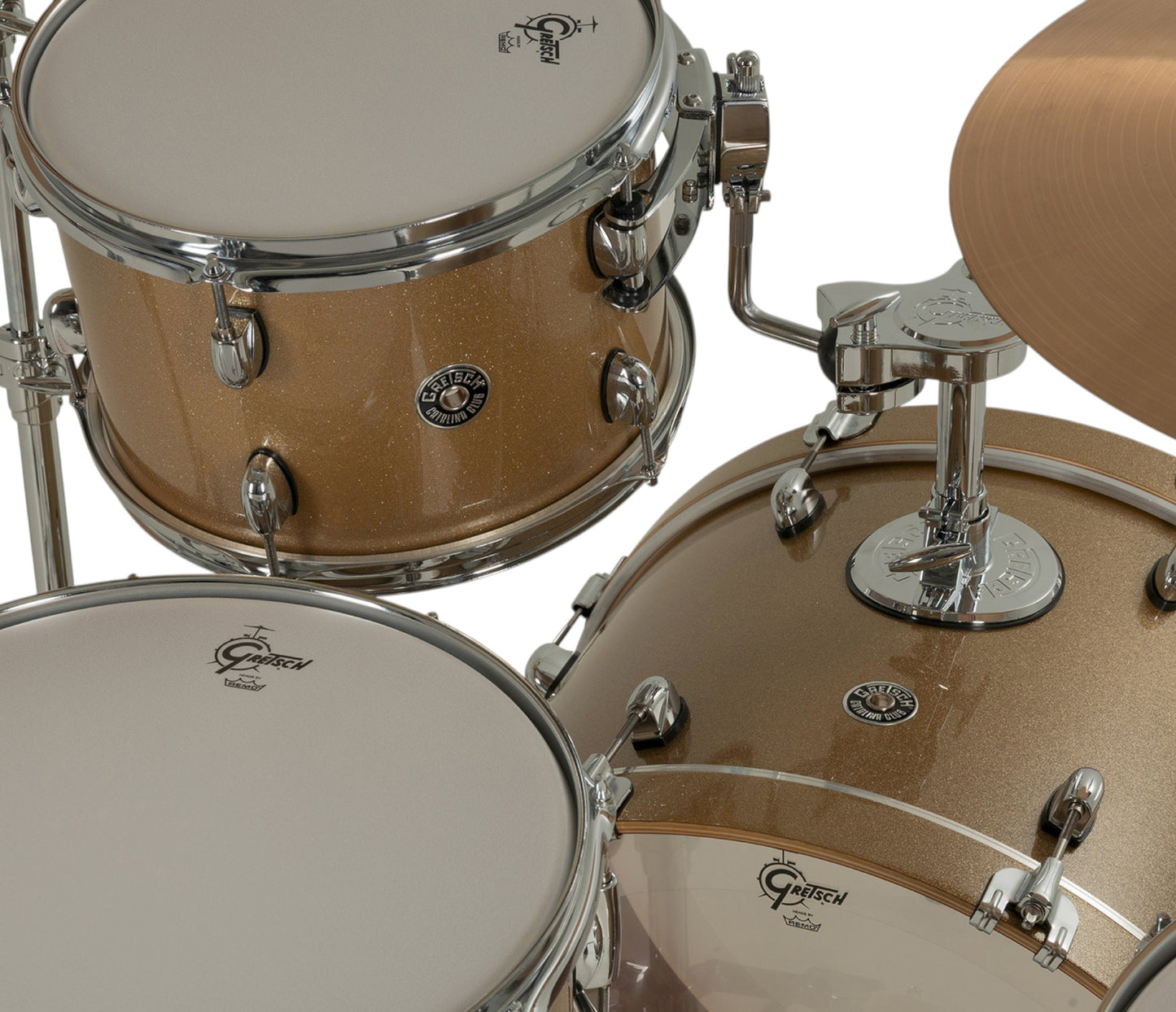 Gretsch Catalina Club 22" 4-Piece Shell Pack in Sahara Sparkle + Snare Drum