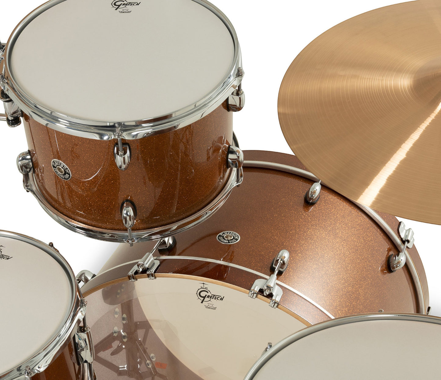 Gretsch Catalina Club 24" 4-Piece Shell Pack in Bronze Sparkle + Snare Drum