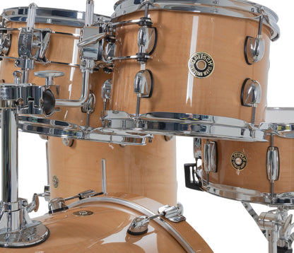 Gretsch Catalina Maple 20" 5-piece drum kit in Antique Maple – tom shell close-up
