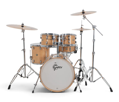 Gretsch Catalina Maple 20" 5-piece drum kit in Antique Maple – straight-on front view