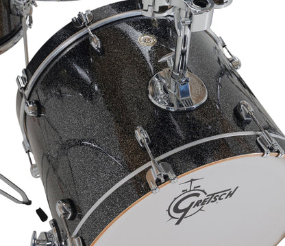 Gretsch Catalina Maple 20" 5-piece drum kit in Black Stardust – GTS tom mounting system close-up