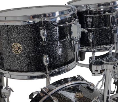 Gretsch Catalina Maple 20" 5-piece drum kit in Black Stardust – bass drum-mounted double tom holder