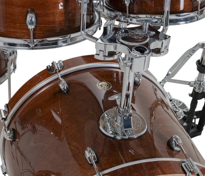 Gretsch Catalina Maple 20" 5-piece drum kit in Walnut Glaze – bass drum-mounted double tom holder