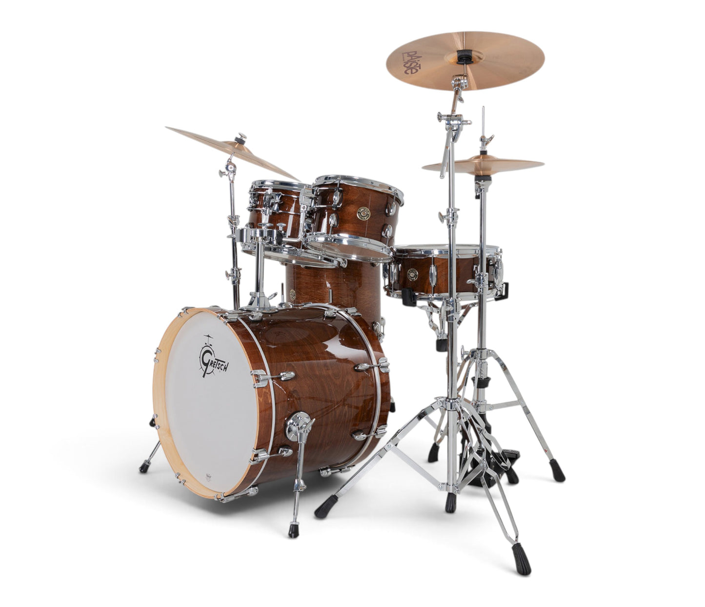 Gretsch Catalina Maple 20" 5-piece drum kit in Walnut Glaze – straight-on front view