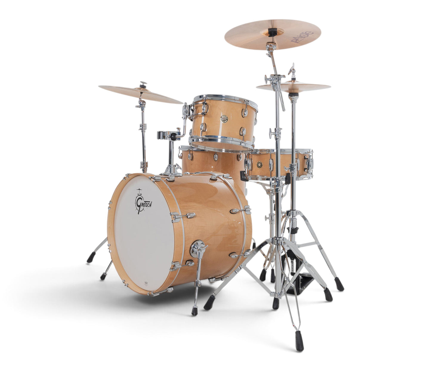 Gretsch Catalina Maple 22" 4-piece drum kit in Antique Maple – left three-quarter view