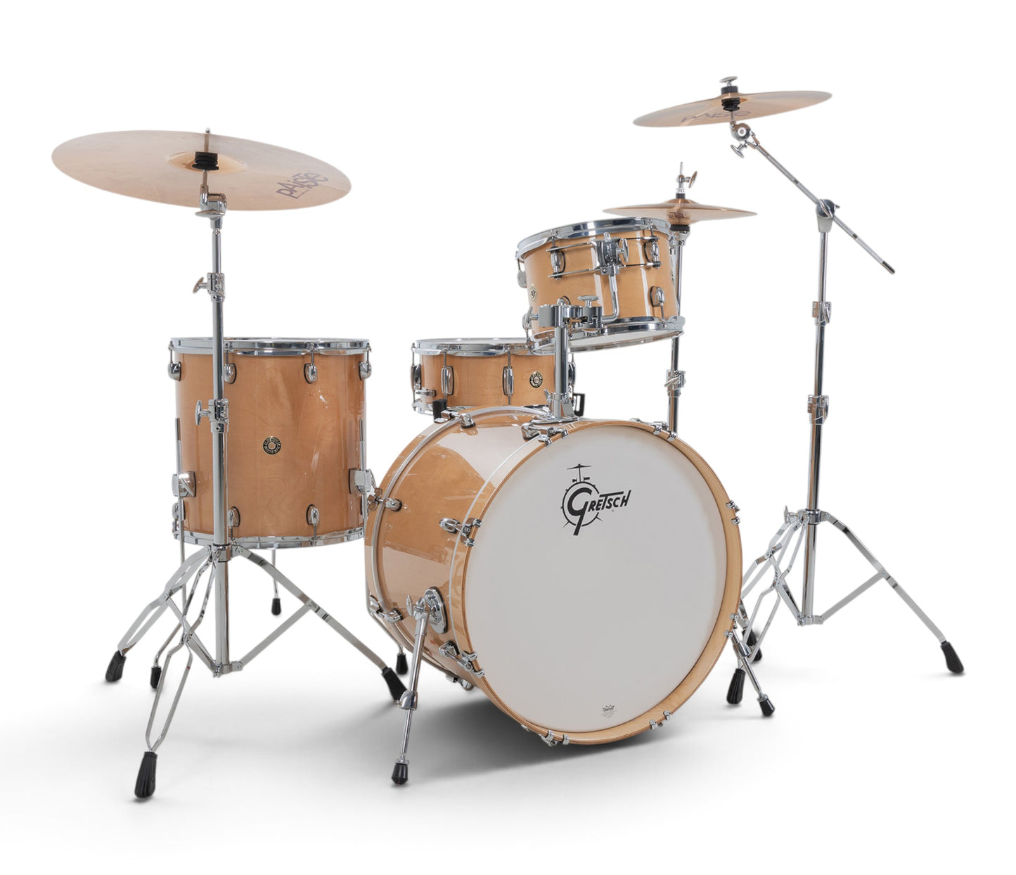 Gretsch Catalina Maple 22" 4-piece drum kit in Antique Maple – right three-quarter view