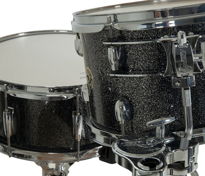 Gretsch Catalina Maple 22" 4-piece drum kit in Black Stardust – left three-quarter view