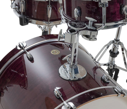 Gretsch Catalina Maple 22" 4-piece drum kit in Purple Gloss – matching bass drum hoop and claw detail