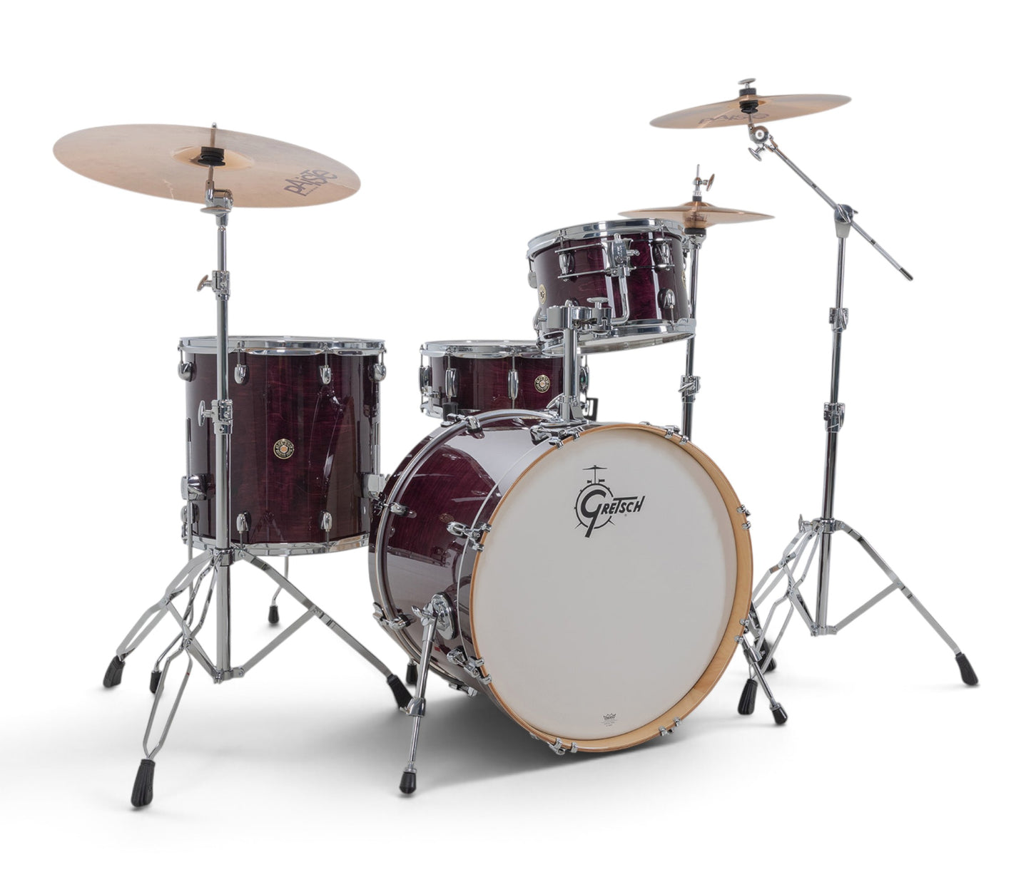 Gretsch Catalina Maple 22" 4-piece drum kit in Purple Gloss – drummer's-side view