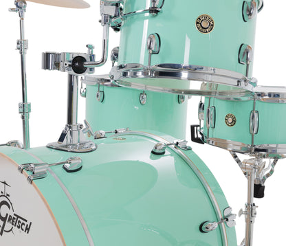 Gretsch Catalina Maple 22" 4-piece drum kit in Seafoam Green – bass drum-mounted single tom holder