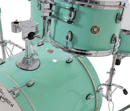 Gretsch Catalina Maple 22" 4-piece drum kit in Seafoam Green – left three-quarter view