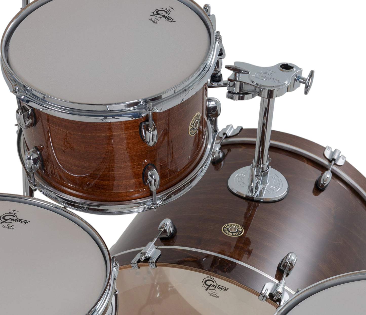 Gretsch Catalina Maple 22" 4-piece drum kit in Walnut Glaze – straight-on front view