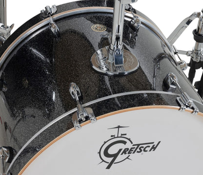 Gretsch Catalina Maple 22" 5-Piece Shell Pack Inc. Snare In Black Stardust