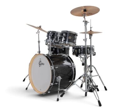 Gretsch Catalina Maple 22" 5-Piece Shell Pack Inc. Snare In Black Stardust