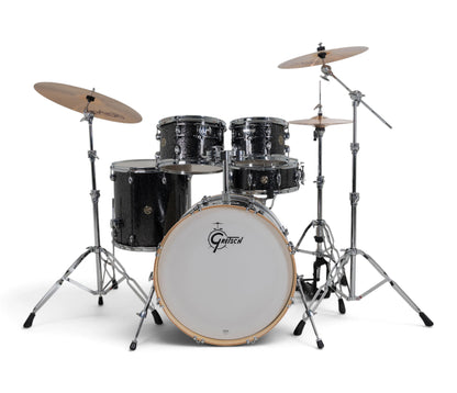 Gretsch Catalina Maple 22" 5-Piece Shell Pack Inc. Snare In Black Stardust