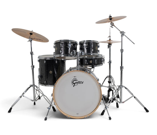 Gretsch Catalina Maple 22" 5-Piece Shell Pack Inc. Snare In Black Stardust