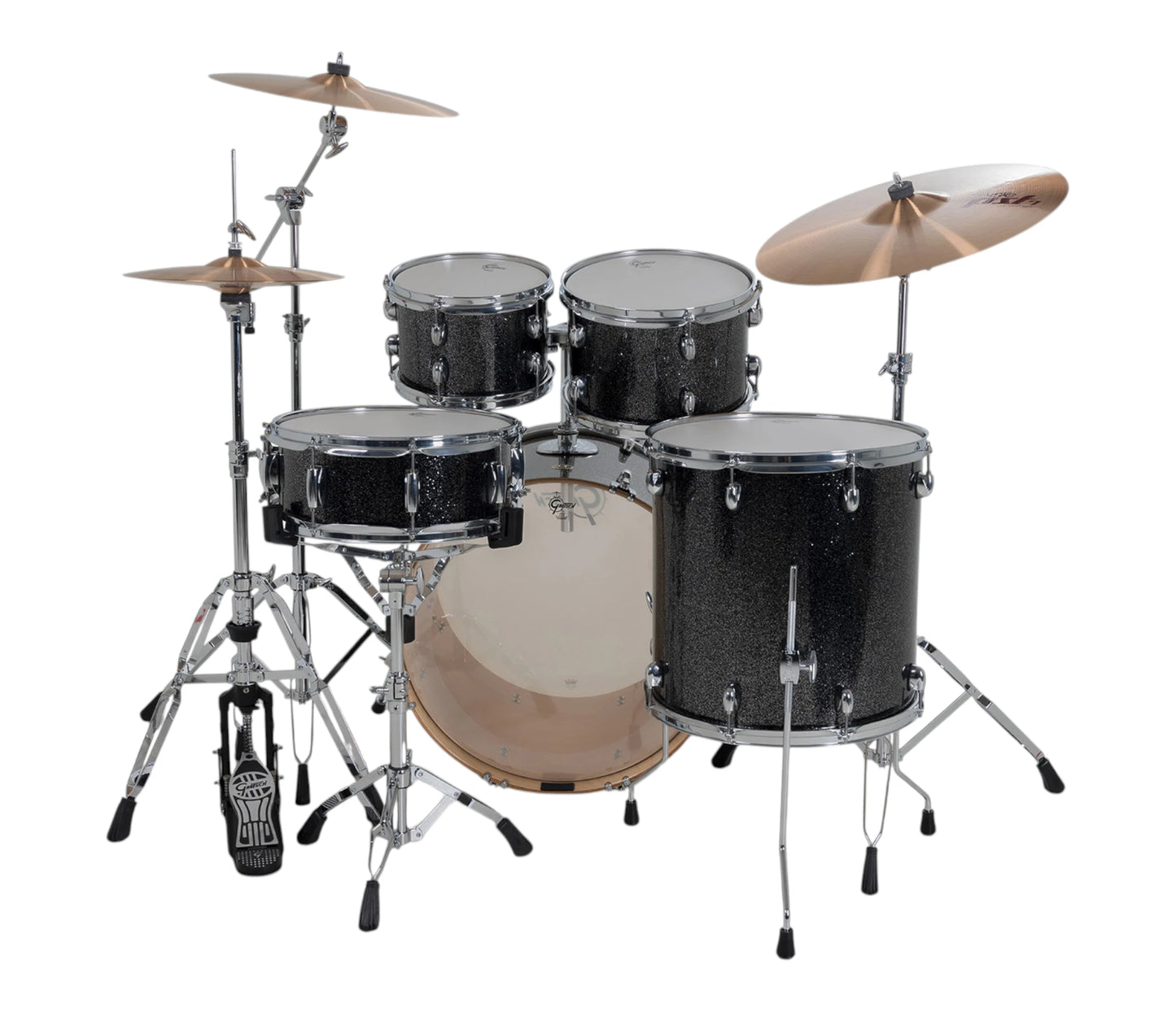 Gretsch Catalina Maple 22" 5-Piece Shell Pack Inc. Snare In Black Stardust