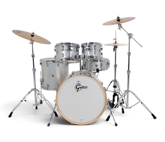 Gretsch Catalina Maple 22" 5-Piece Shell Pack Inc. Snare In Silver Sparkle