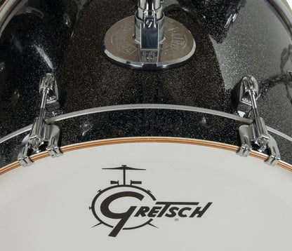 Gretsch Catalina Maple 22" 7-piece drum kit in Black Stardust – left three-quarter view